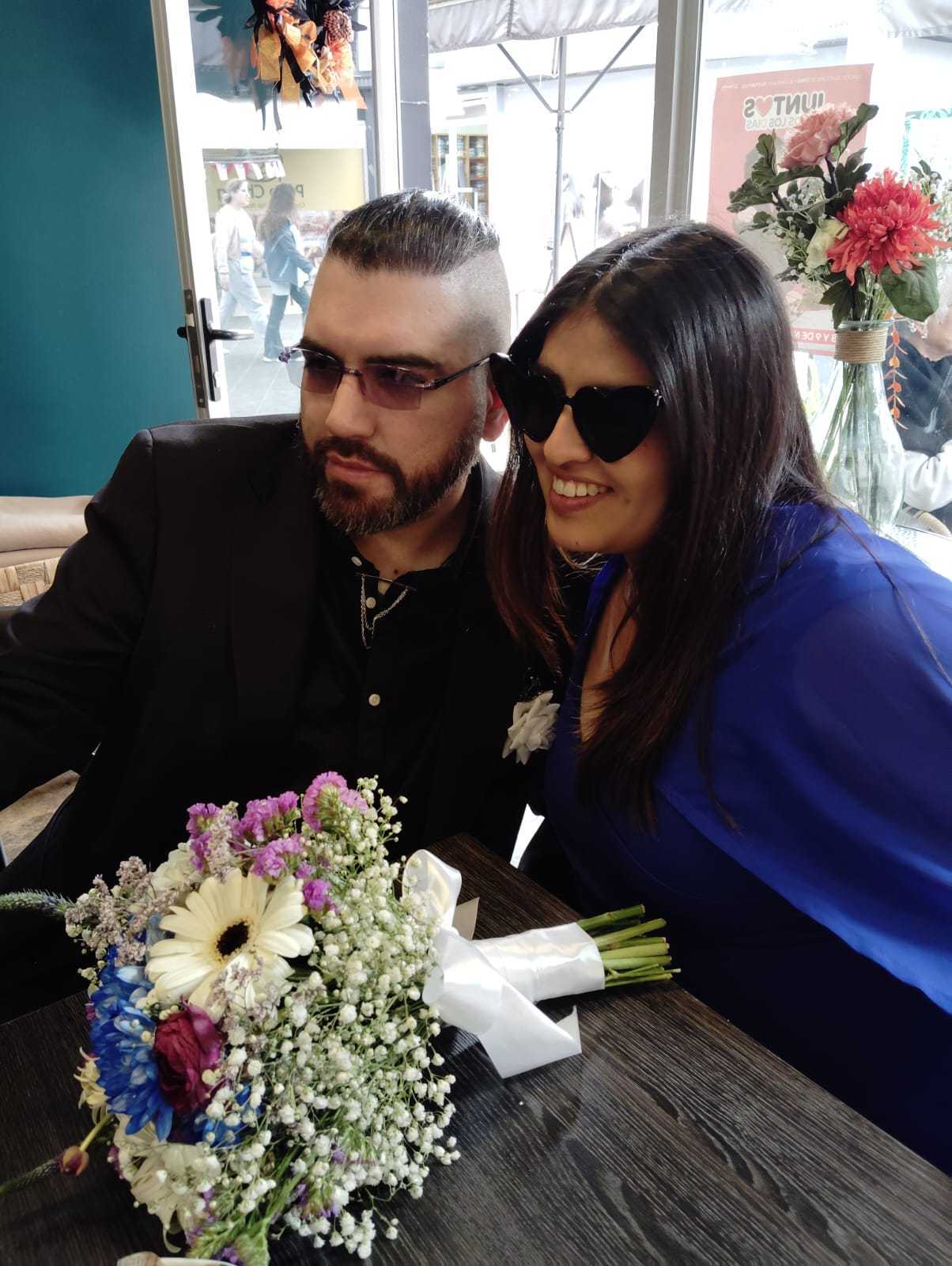 Zhad y Dani el día de su matrimonio